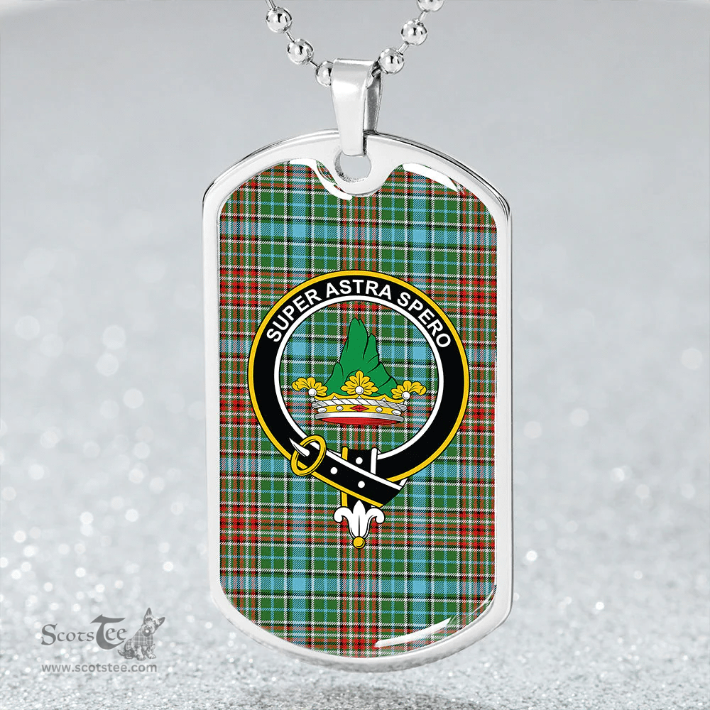 ScottishPlaid Gayre Modern Clan Tartan Dog Tag Necklace - Crest Classic Scottish Plaid Tartan Plaid