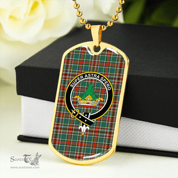 ScottishPlaid Gayre Bodyguard #2 Ancient Clan Tartan Dog Tag Necklace - Crest Classic Scottish Plaid Tartan Plaid