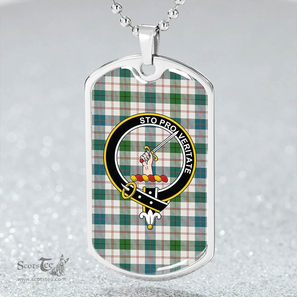ScottishPlaid Guthrie Dress Ancient Clan Tartan Dog Tag Necklace - Crest Classic Scottish Plaid Tartan Plaid