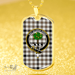 ScottishPlaid Hogg Ancient Clan Tartan Dog Tag Necklace - Crest Classic Scottish Plaid Tartan Plaid