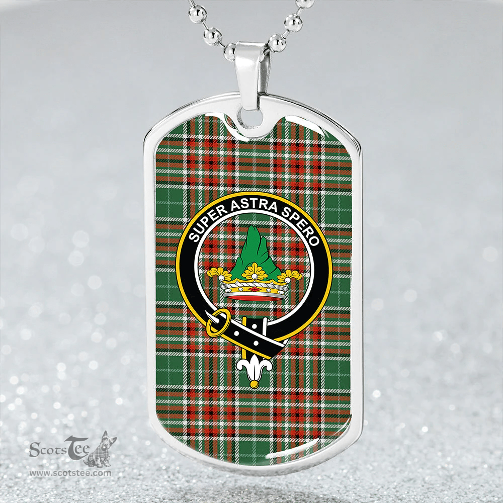 ScottishPlaid Gayre Bodyguard Ancient Clan Tartan Dog Tag Necklace - Crest Classic Scottish Plaid Tartan Plaid