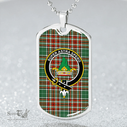 ScottishPlaid Gayre Bodyguard Ancient Clan Tartan Dog Tag Necklace - Crest Classic Scottish Plaid Tartan Plaid