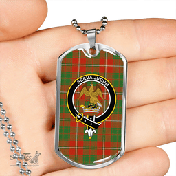 ScottishPlaid Hay Ancient Clan Tartan Dog Tag Necklace - Crest Classic Scottish Plaid Tartan Plaid