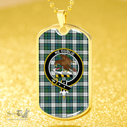 ScottishPlaid Graham Dress Ancient Clan Tartan Dog Tag Necklace - Crest Classic Scottish Plaid Tartan Plaid