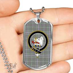 ScottishPlaid Halliday (Holliday) Ancient Clan Tartan Dog Tag Necklace - Crest Classic Scottish Plaid Tartan Plaid