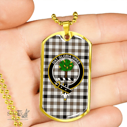 ScottishPlaid Hogg Ancient Clan Tartan Dog Tag Necklace - Crest Classic Scottish Plaid Tartan Plaid