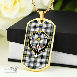 ScottishPlaid Henderson Dress #3 Modern Clan Tartan Dog Tag Necklace - Crest Classic Scottish Plaid Tartan Plaid
