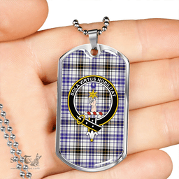 ScottishPlaid Henderson Dress (MacKendrick Dress) Modern Clan Tartan Dog Tag Necklace - Crest Classic Scottish Plaid Tartan Plaid