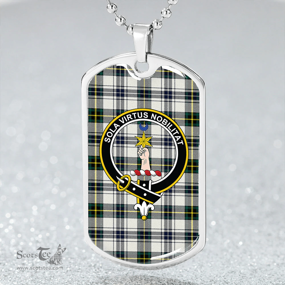 ScottishPlaid Henderson Dress #3 (MacKendrick Dress #3) Modern Clan Tartan Dog Tag Necklace - Crest Classic Scottish Plaid Tartan Plaid