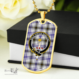 ScottishPlaid Henderson Dress Modern Clan Tartan Dog Tag Necklace - Crest Classic Scottish Plaid Tartan Plaid