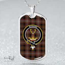 ScottishPlaid Huntly District #2 Modern Clan Tartan Dog Tag Necklace - Crest Classic Scottish Plaid Tartan Plaid