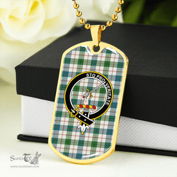 ScottishPlaid Guthrie Dress Ancient Clan Tartan Dog Tag Necklace - Crest Classic Scottish Plaid Tartan Plaid