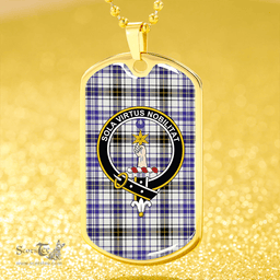 ScottishPlaid Henderson Dress (MacKendrick Dress) Modern Clan Tartan Dog Tag Necklace - Crest Classic Scottish Plaid Tartan Plaid