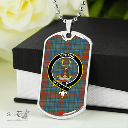 ScottishPlaid Gordon (Wilsons) Ancient Clan Tartan Dog Tag Necklace - Crest Classic Scottish Plaid Tartan Plaid