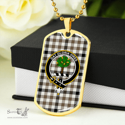ScottishPlaid Hogg Ancient Clan Tartan Dog Tag Necklace - Crest Classic Scottish Plaid Tartan Plaid