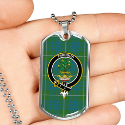 ScottishPlaid Hamilton Hunting Ancient Clan Tartan Dog Tag Necklace - Crest Classic Scottish Plaid Tartan Plaid