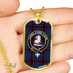 ScottishPlaid Home Modern Clan Tartan Dog Tag Necklace - Crest Classic Scottish Plaid Tartan Plaid