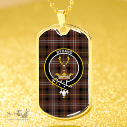ScottishPlaid Huntly District #2 Modern Clan Tartan Dog Tag Necklace - Crest Classic Scottish Plaid Tartan Plaid
