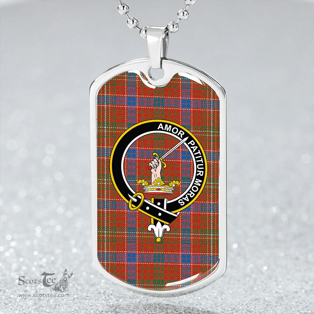 ScottishPlaid Lumsden Waistcoat Ancient Clan Tartan Dog Tag Necklace - Crest Classic Scottish Plaid Tartan Plaid