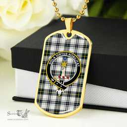 ScottishPlaid Henderson Dress #3 (MacKendrick Dress #3) Modern Clan Tartan Dog Tag Necklace - Crest Classic Scottish Plaid Tartan Plaid