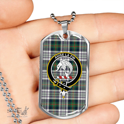ScottishPlaid Kennedy Dress Modern Clan Tartan Dog Tag Necklace - Crest Classic Scottish Plaid Tartan Plaid