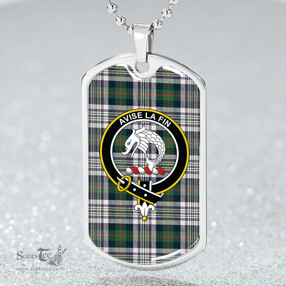 ScottishPlaid Kennedy Dress Modern Clan Tartan Dog Tag Necklace - Crest Classic Scottish Plaid Tartan Plaid