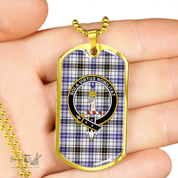 ScottishPlaid Henderson Dress (MacKendrick Dress) Modern Clan Tartan Dog Tag Necklace - Crest Classic Scottish Plaid Tartan Plaid