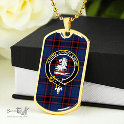 ScottishPlaid Home Modern Clan Tartan Dog Tag Necklace - Crest Classic Scottish Plaid Tartan Plaid