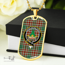 ScottishPlaid Gayre Bodyguard Ancient Clan Tartan Dog Tag Necklace - Crest Classic Scottish Plaid Tartan Plaid
