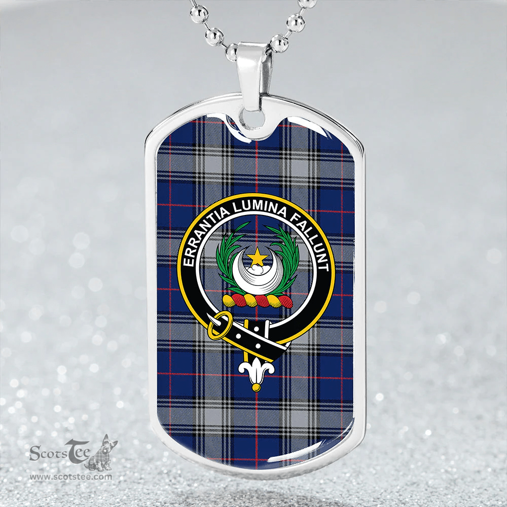 ScottishPlaid Kinnaird Modern Clan Tartan Dog Tag Necklace - Crest Classic Scottish Plaid Tartan Plaid