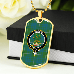 ScottishPlaid Hamilton Hunting Ancient Clan Tartan Dog Tag Necklace - Crest Classic Scottish Plaid Tartan Plaid