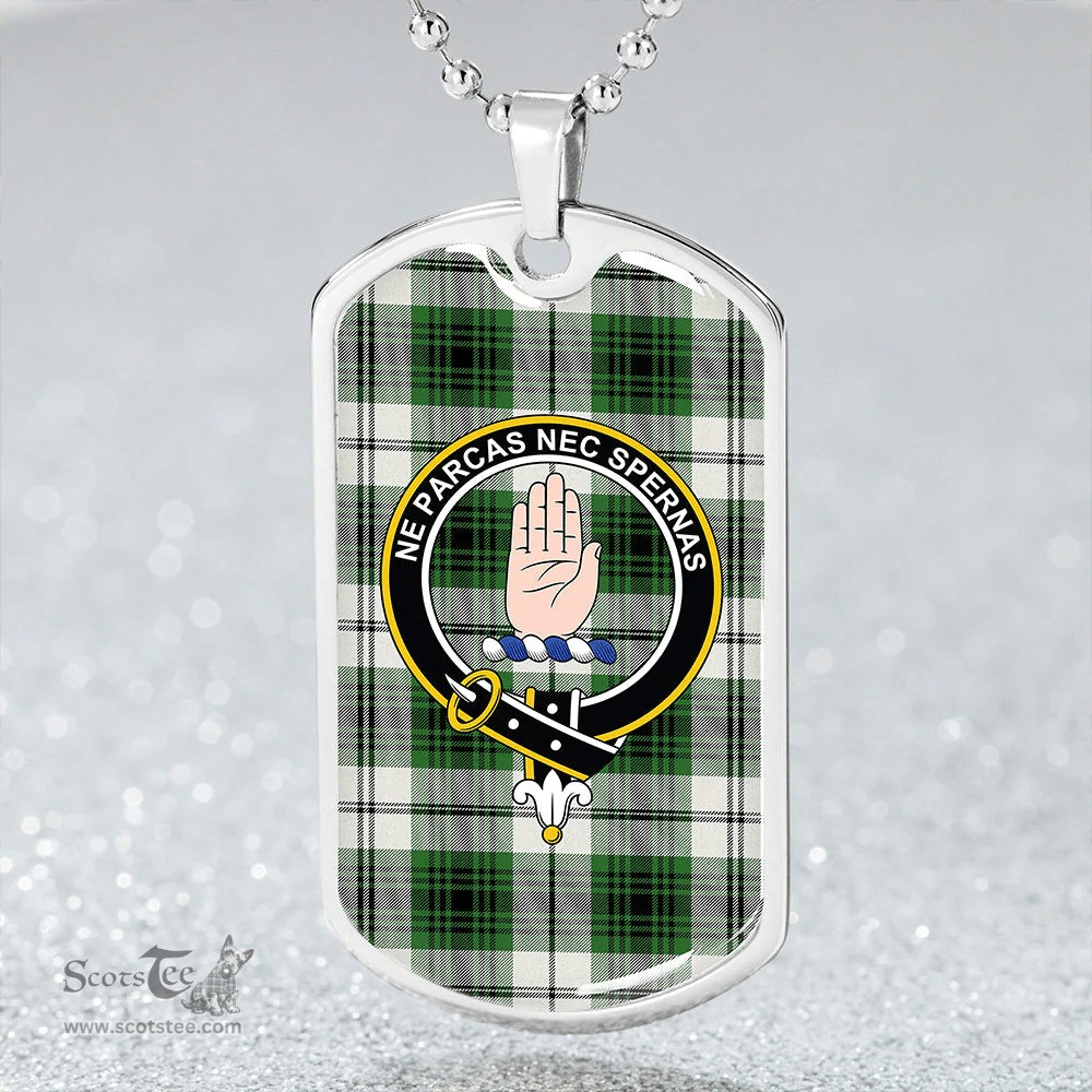 ScottishPlaid Lamont Dress Ancient Clan Tartan Dog Tag Necklace - Crest Classic Scottish Plaid Tartan Plaid