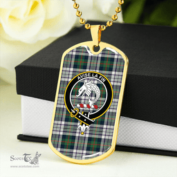 ScottishPlaid Kennedy Dress Modern Clan Tartan Dog Tag Necklace - Crest Classic Scottish Plaid Tartan Plaid