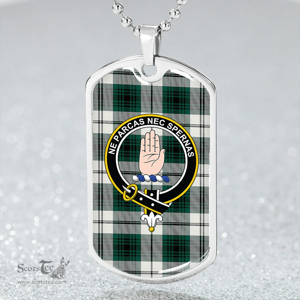 ScottishPlaid Lamont Dress (MacLamont Dress) Modern Clan Tartan Dog Tag Necklace - Crest Classic Scottish Plaid Tartan Plaid