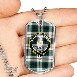 ScottishPlaid Lamont Dress (MacLamont Dress) Modern Clan Tartan Dog Tag Necklace - Crest Classic Scottish Plaid Tartan Plaid