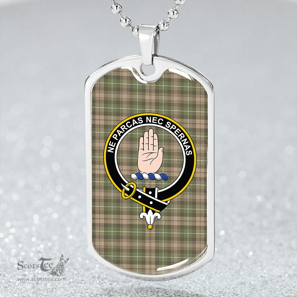 ScottishPlaid Lamont Heather Ancient Clan Tartan Dog Tag Necklace - Crest Classic Scottish Plaid Tartan Plaid