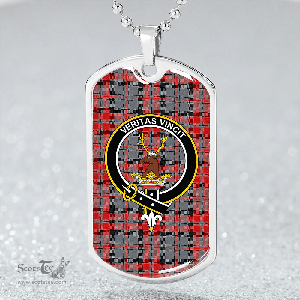 ScottishPlaid Keith Fashion (Marshall Fashion) Modern Clan Tartan Dog Tag Necklace - Crest Classic Scottish Plaid Tartan Plaid