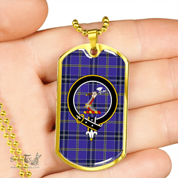ScottishPlaid Jackson Modern Clan Tartan Dog Tag Necklace - Crest Classic Scottish Plaid Tartan Plaid