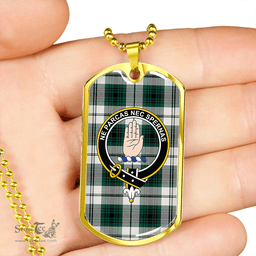 ScottishPlaid Lamont Dress (MacLamont Dress) Modern Clan Tartan Dog Tag Necklace - Crest Classic Scottish Plaid Tartan Plaid