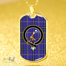 ScottishPlaid Jackson Modern Clan Tartan Dog Tag Necklace - Crest Classic Scottish Plaid Tartan Plaid