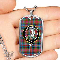 ScottishPlaid Kidd Rock and Wheel Modern Clan Tartan Dog Tag Necklace - Crest Classic Scottish Plaid Tartan Plaid