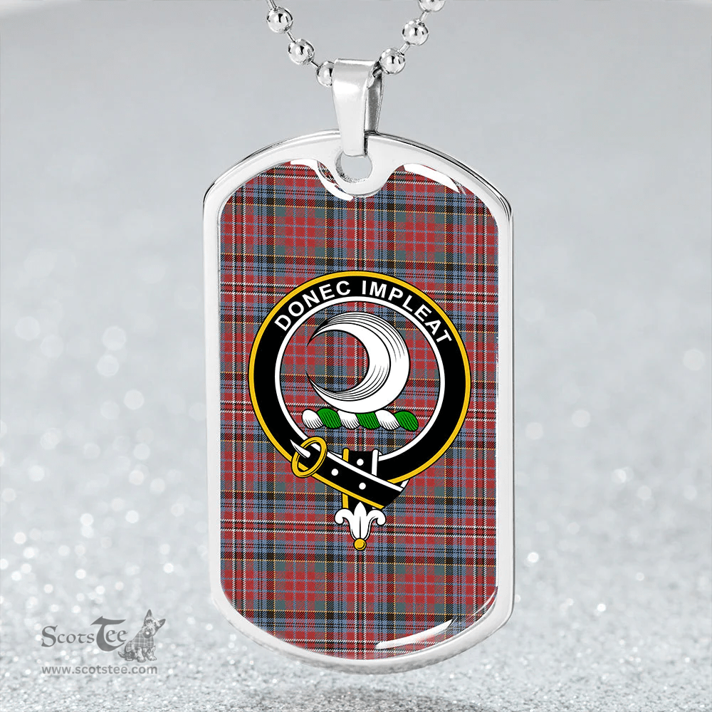 ScottishPlaid Kidd Rock and Wheel Weathered Clan Tartan Dog Tag Necklace - Crest Classic Scottish Plaid Tartan Plaid