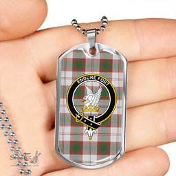 ScottishPlaid Lindsay Dress Dance Red Modern Clan Tartan Dog Tag Necklace - Crest Classic Scottish Plaid Tartan Plaid