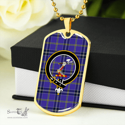 ScottishPlaid Jackson Modern Clan Tartan Dog Tag Necklace - Crest Classic Scottish Plaid Tartan Plaid