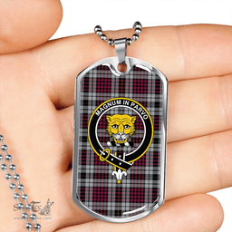 ScottishPlaid Little Dress Modern Clan Tartan Dog Tag Necklace - Crest Classic Scottish Plaid Tartan Plaid