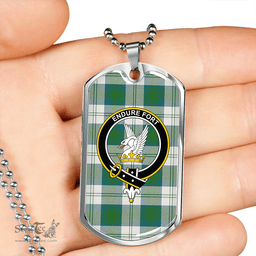 ScottishPlaid Lindsay Dress Dance Green Modern Clan Tartan Dog Tag Necklace - Crest Classic Scottish Plaid Tartan Plaid
