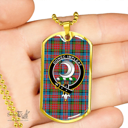 ScottishPlaid Kidd Rock and Wheel Modern Clan Tartan Dog Tag Necklace - Crest Classic Scottish Plaid Tartan Plaid