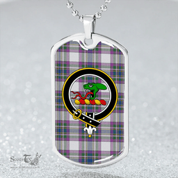ScottishPlaid MacBeth Dress Dance Modern Clan Tartan Dog Tag Necklace - Crest Classic Scottish Plaid Tartan Plaid