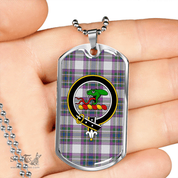 ScottishPlaid MacBeth Dress Dance Modern Clan Tartan Dog Tag Necklace - Crest Classic Scottish Plaid Tartan Plaid