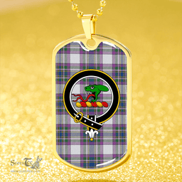 ScottishPlaid MacBeth Dress Dance Modern Clan Tartan Dog Tag Necklace - Crest Classic Scottish Plaid Tartan Plaid